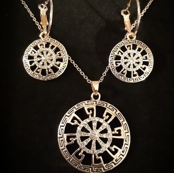 💫Rose💫Gold💫Rhinestone💫Disc💫Set💫 - Picture 2 of 5